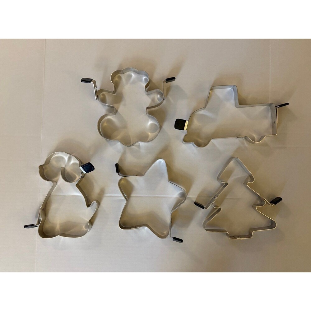 Christmas Holiday Large Metal Cookie Cutters Egg or Pancake Mold -